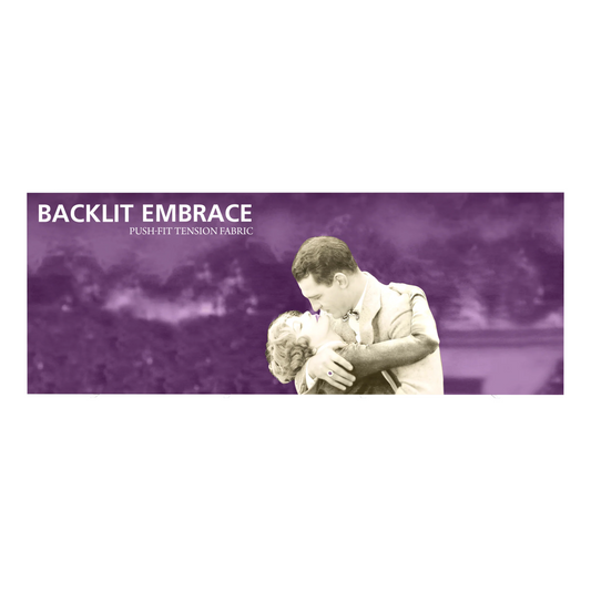 20ft x 8ft Embrace Backlit Push-Fit Tension Fabric Display Graphic Replacement (w/o End Caps Graphic Only)