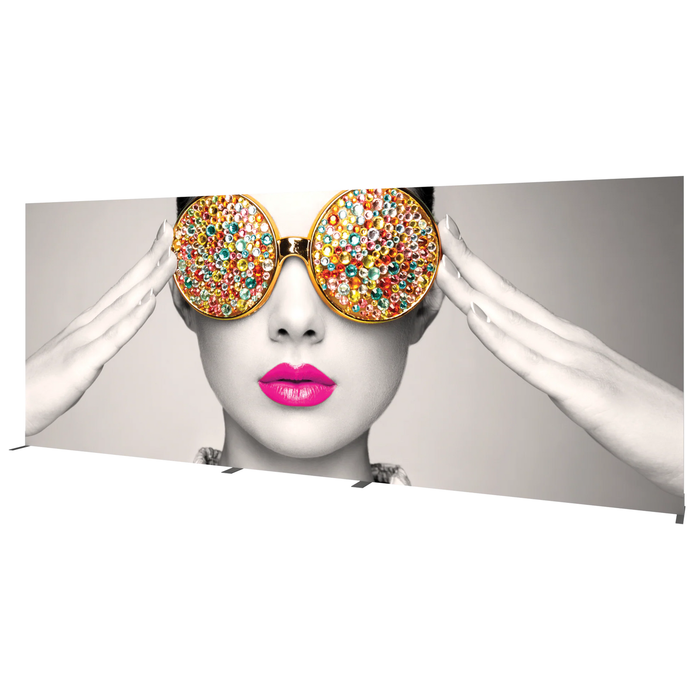 20ft x 8ft Vector Frame Rectangle 07 Fabric Banner Display Double-Sided Eclipse Blockout Fabric (Graphic Package)