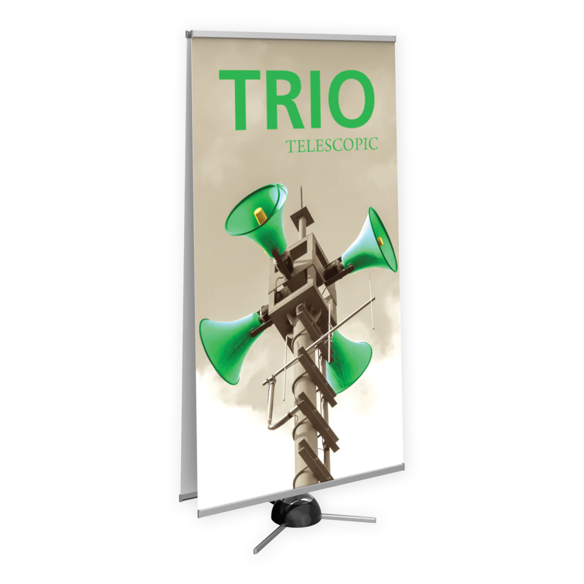 31.5in x 82.75in Trio 2 Telescopic Banner Stand 800 Max (Vinyl Graphic Package)
