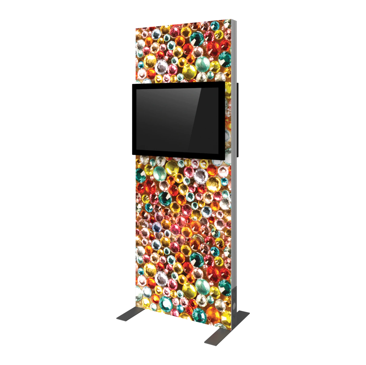 3ft x 8ft Vector Frame Monitor Kiosk 01 Single-Sided 1 Graphic (Graphic Package)