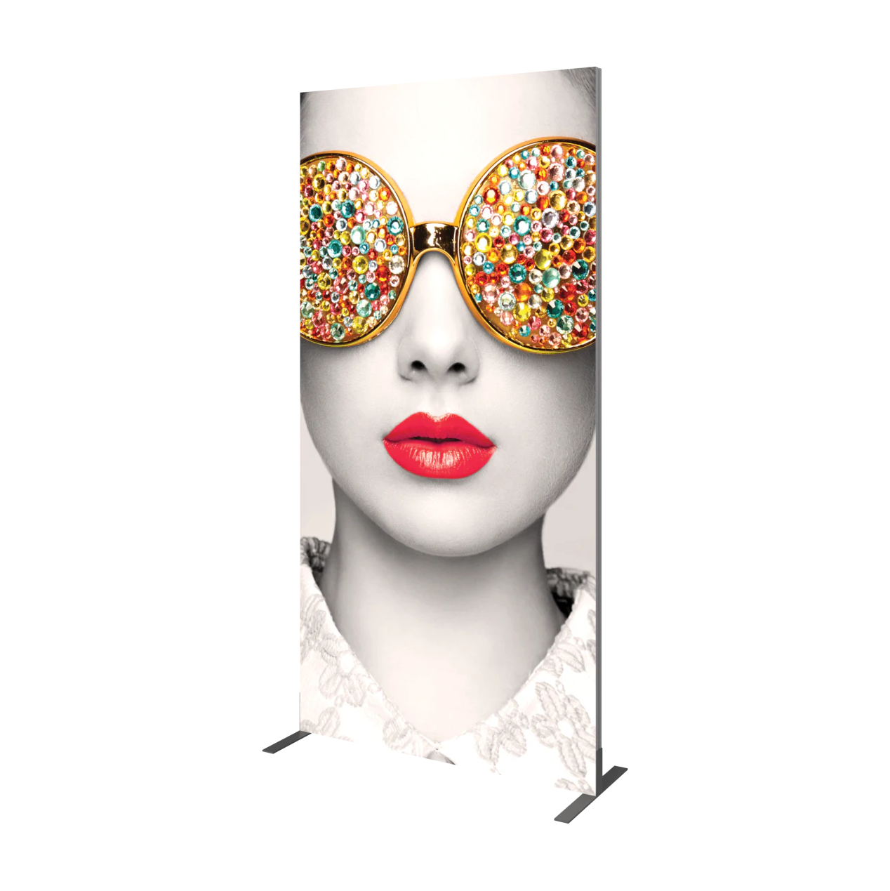 4ft x 8ft Vector Frame Rectangle 04 Fabric Banner Display Single-Sided Eclipse Blockout Fabric (Graphic Package)