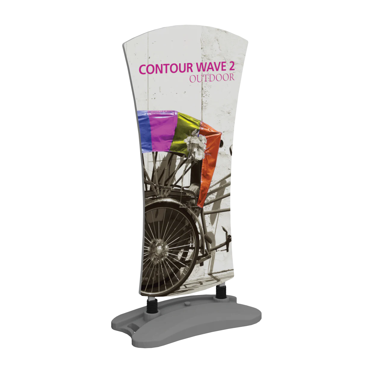 5ft Contour Outdoor Sign Wave 2 Water Base Single-Sided (Graphic Package)