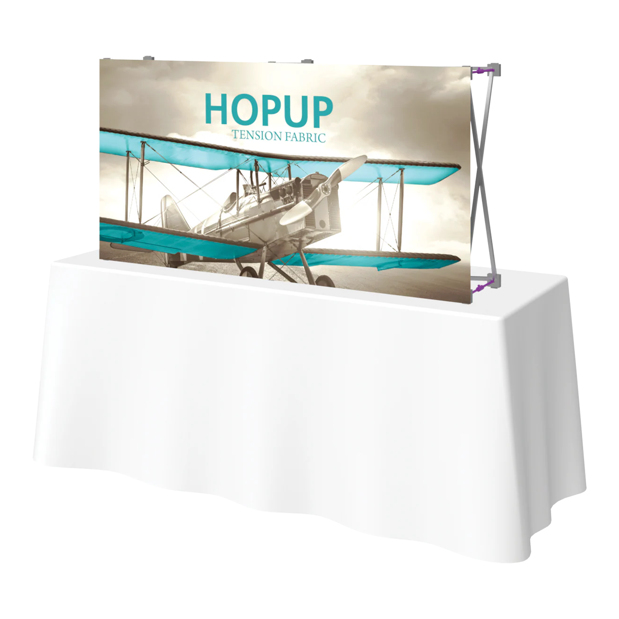 5ft x 2.5ft Hopup Straight Tabletop Tension Fabric Display