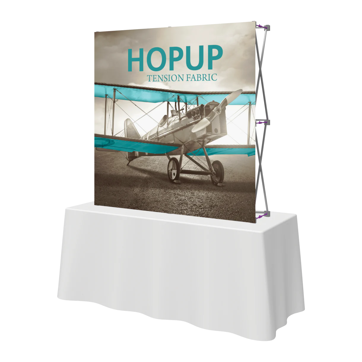 5ft x 5ft Hopup Straight Square Tabletop Tension Fabric Display