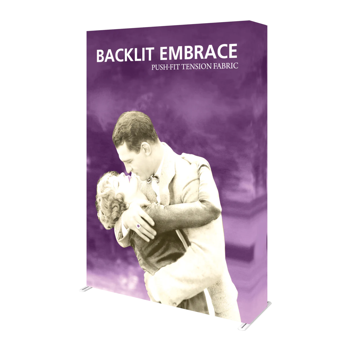 5ft x 8ft Embrace Backlit Push-Fit Tension Fabric Display Double-Sided (Graphic Package)