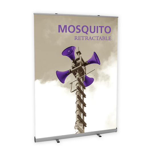 59in Mosquito 1500 Retractable Banner Stand (Vinyl Graphic Package)