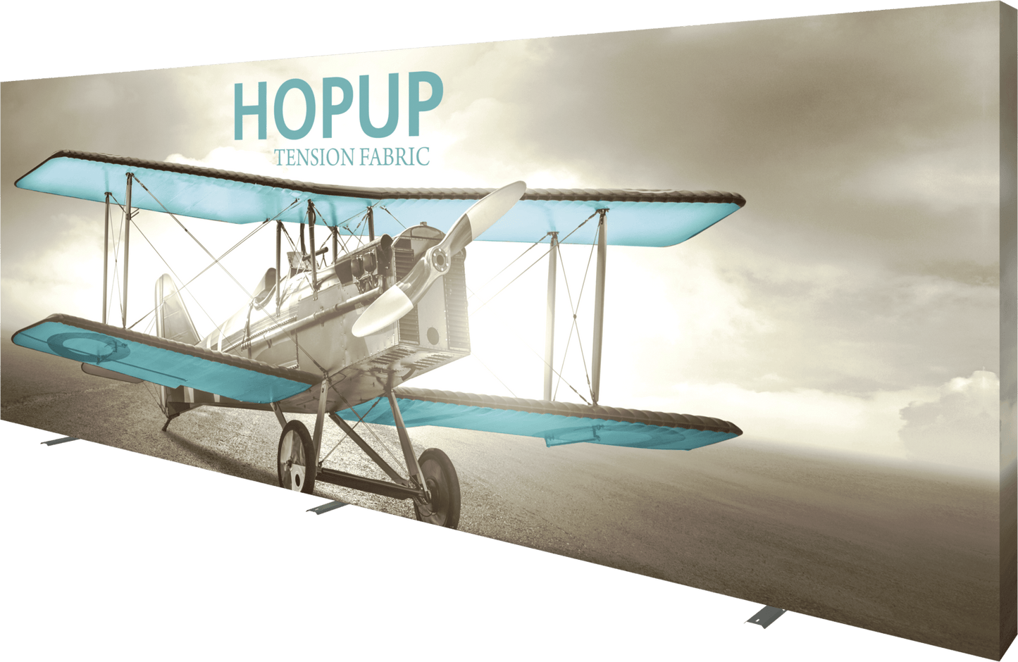 20ft x 8ft Hopup Straight Tension Fabric (Double - Sided Kit) - All4Displays