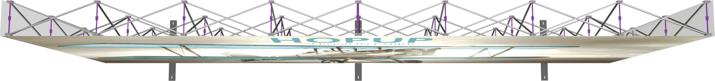 20ft x 8ft Hopup Straight Tension Fabric (Double - Sided Kit) - All4Displays