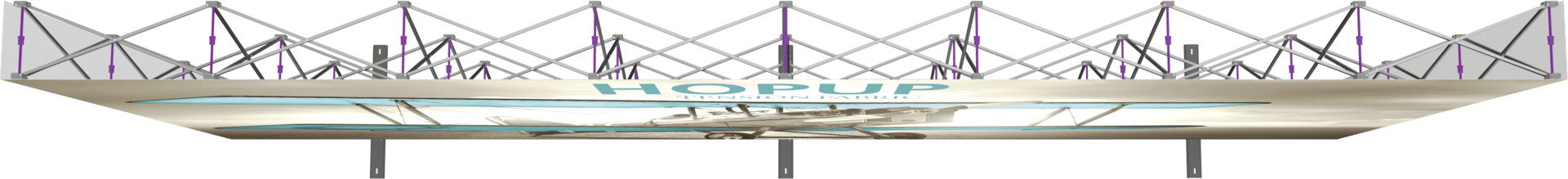 20ft x 8ft Hopup Straight Tension Fabric (Double - Sided Kit) - All4Displays