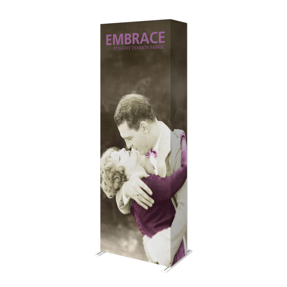 2.5ft x 8ft Embrace Push-fit Tension Fabric Display Graphic Package (w/ End Caps)