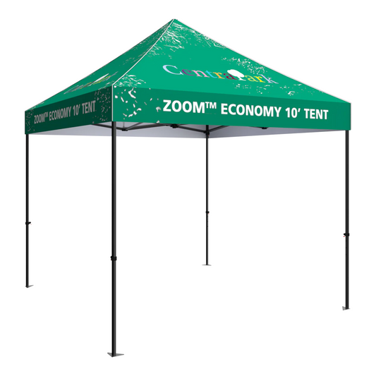 10ft x 10ft Zoom Economy Popup Tent (Custom Printed Graphic Package)