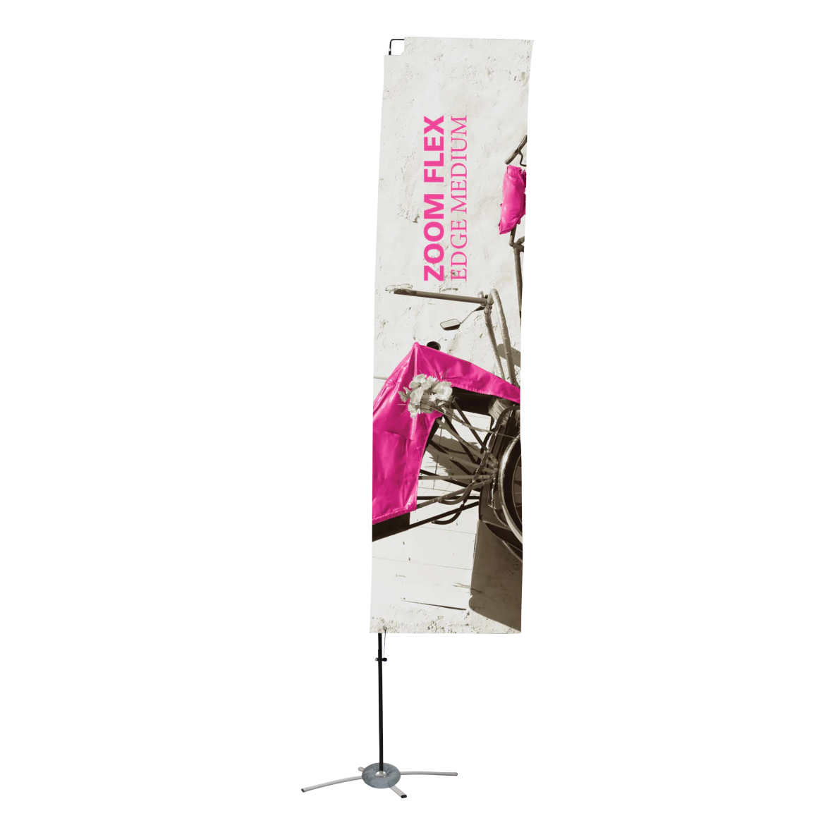 11ft Zoom Flex Medium Flag Edge Single-Sided (Graphic Package)
