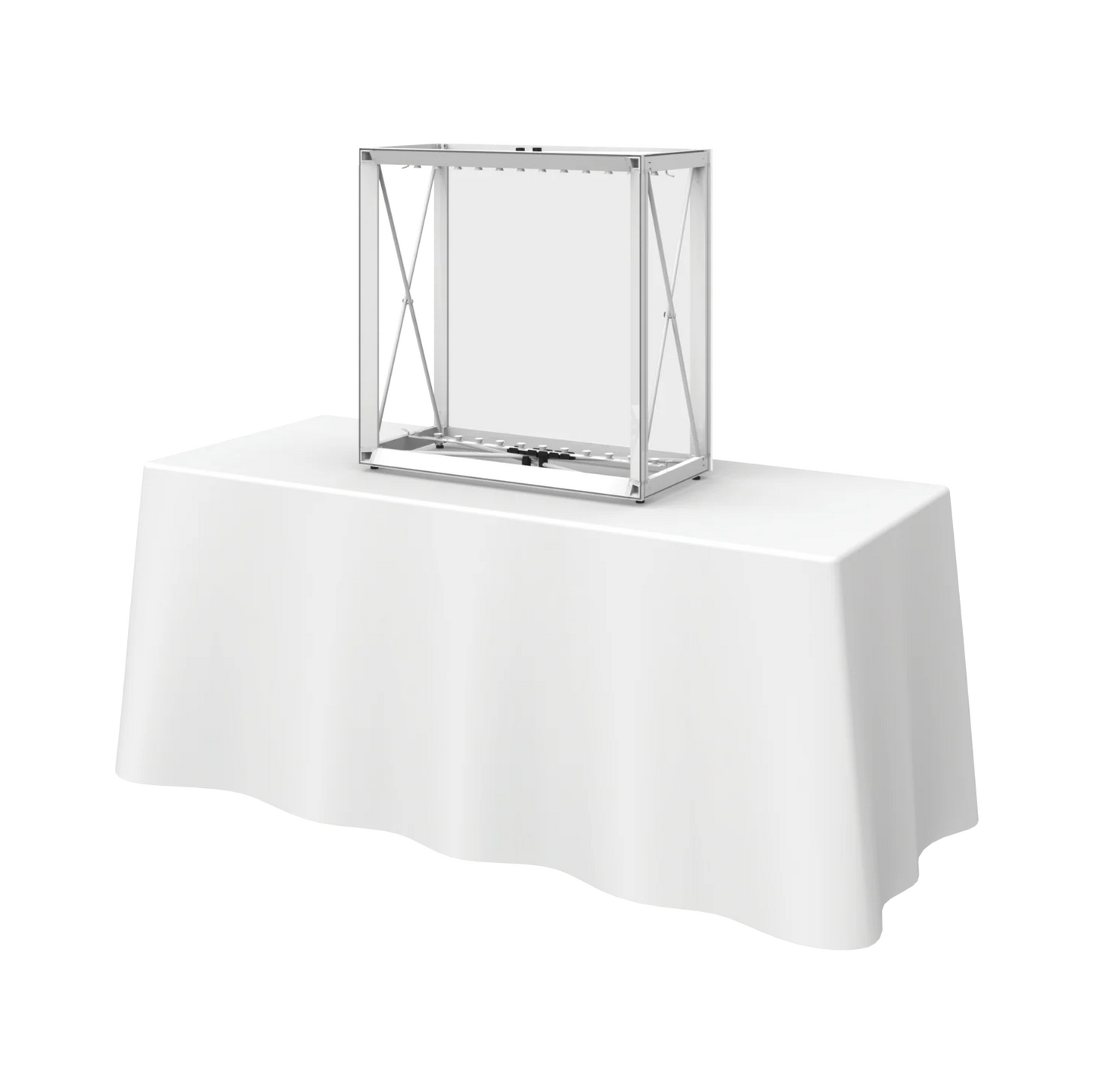 2.5ft x 2.5ft Embrace Tabletop Backlit Push-Fit Tension Fabric Display Unprinted Opaque Liner