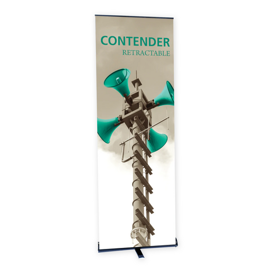 23.5in Contender Mini Retractable Banner Stand (Supreme Melinex Graphic Package)