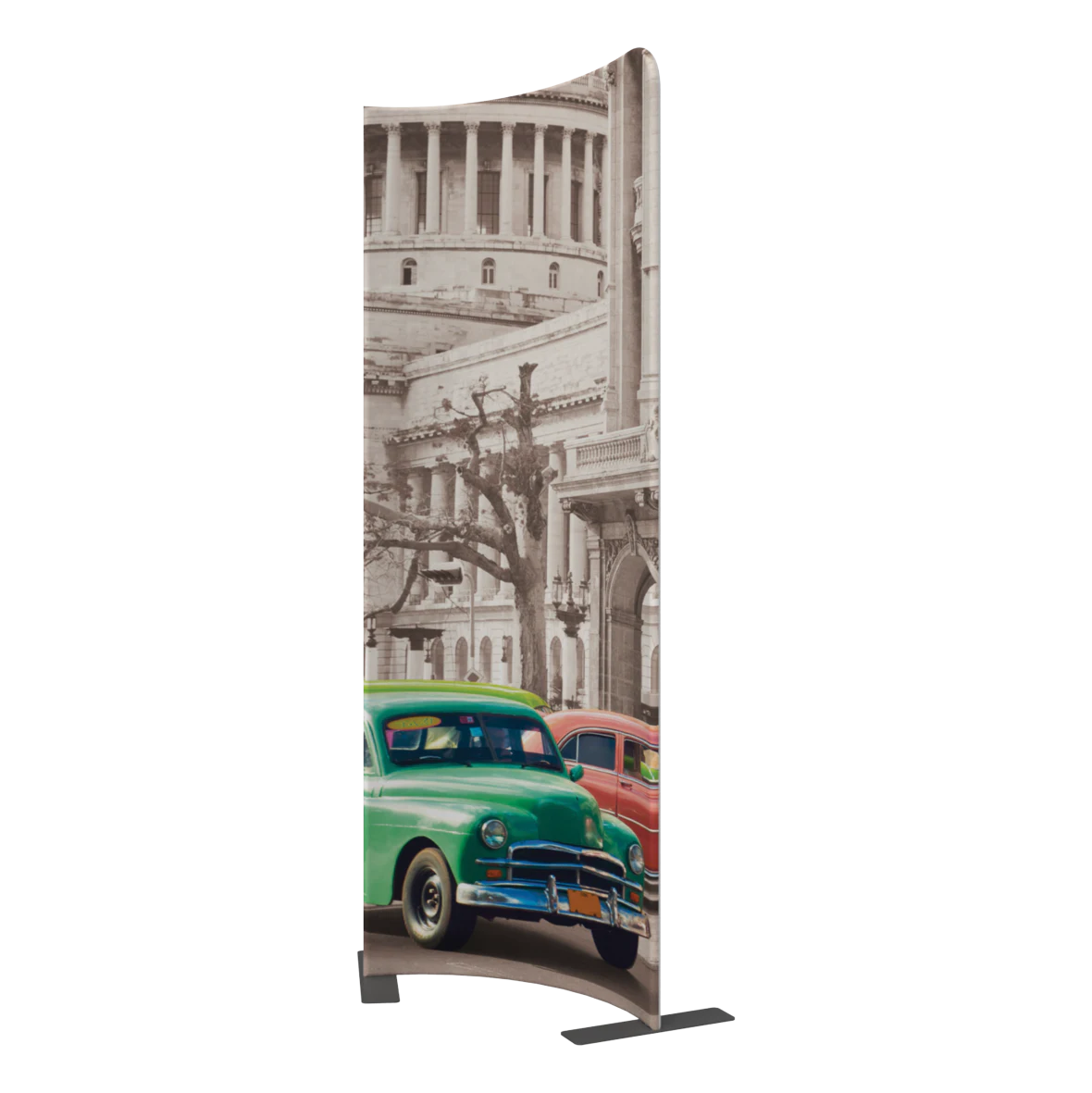 3ft x 8ft Modulate Magnetic Frame Banner 04 Concave w/ Rounded Right Corner (Graphic Package)