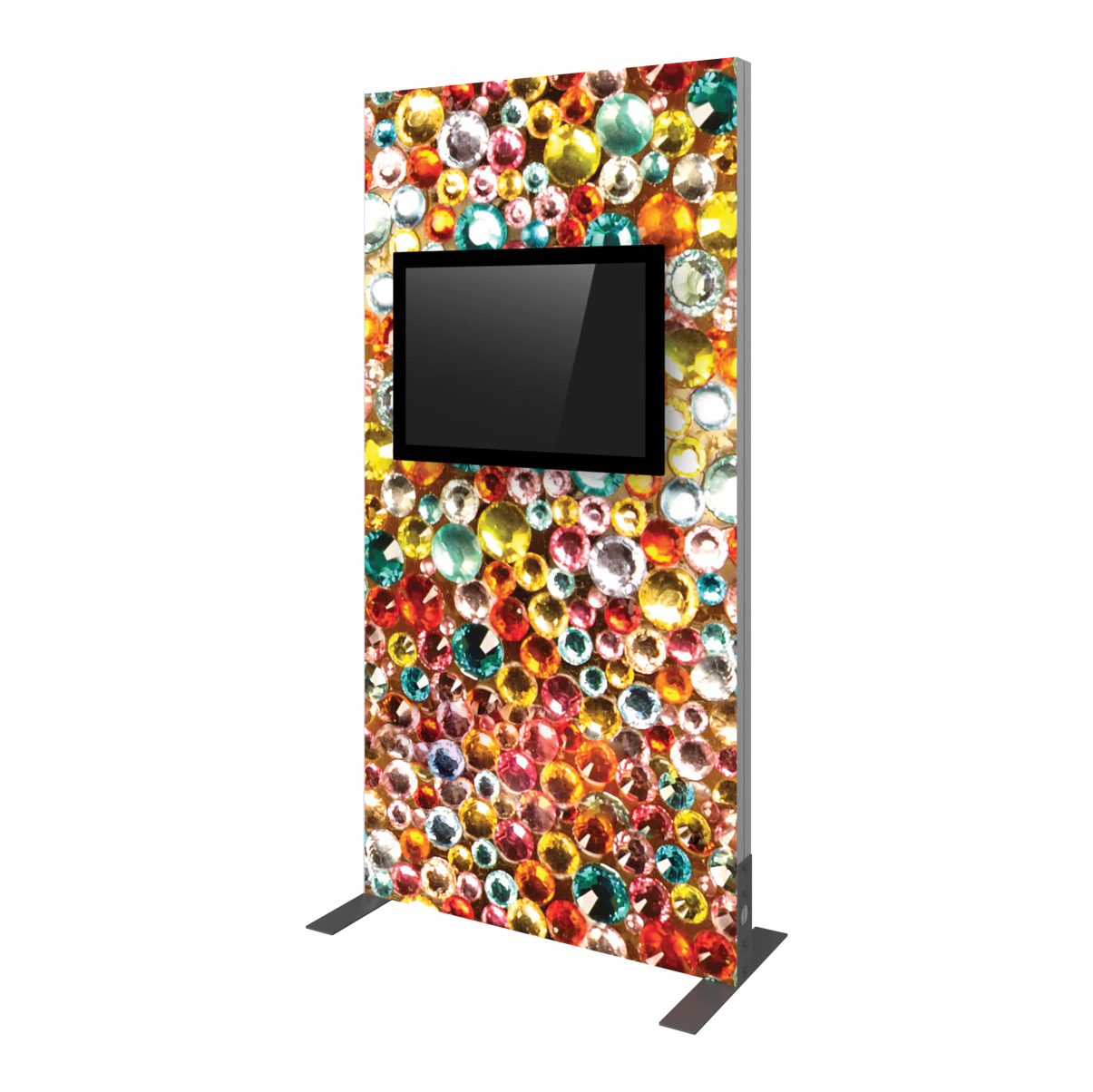 4ft x 8ft Vector Frame Monitor Kiosk 02 Single-Sided 1 Graphic (Graphic Package)