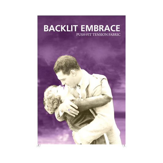 5ft x 8ft Embrace Backlit Push-Fit Tension Fabric Display Graphic Replacement (w/o End Caps Graphic Only)