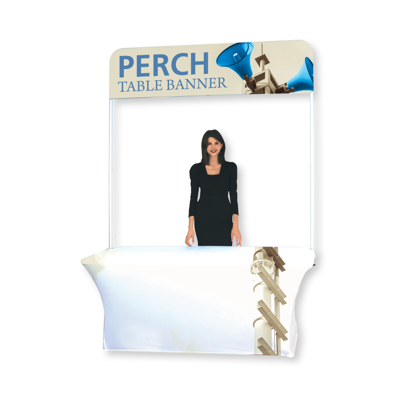 6ft Perch Table Pole Banner Display (Medium Graphic Package)