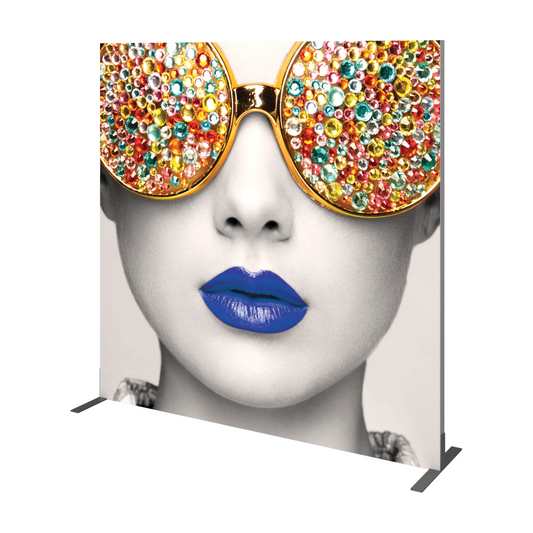 6ft x 6ft Vector Frame Square 03 Fabric Banner Display Double-Sided Blockout (Graphic Package)