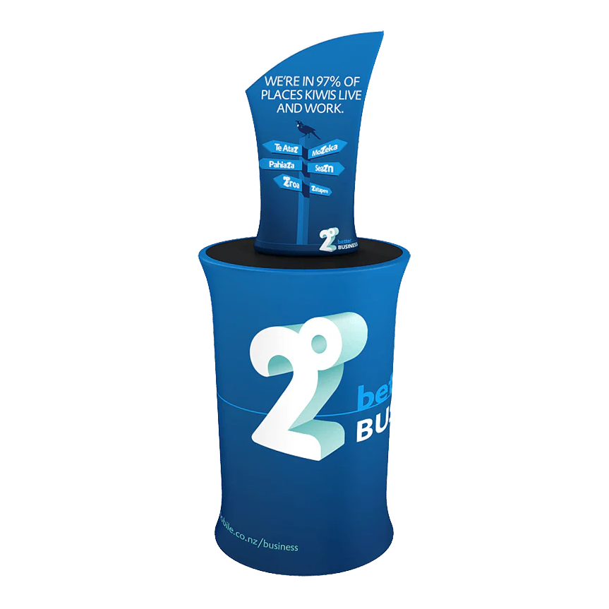 6in x 14in Brandcusi® Bambino Angled Banner Stand - Double-sided (Graphic Package)