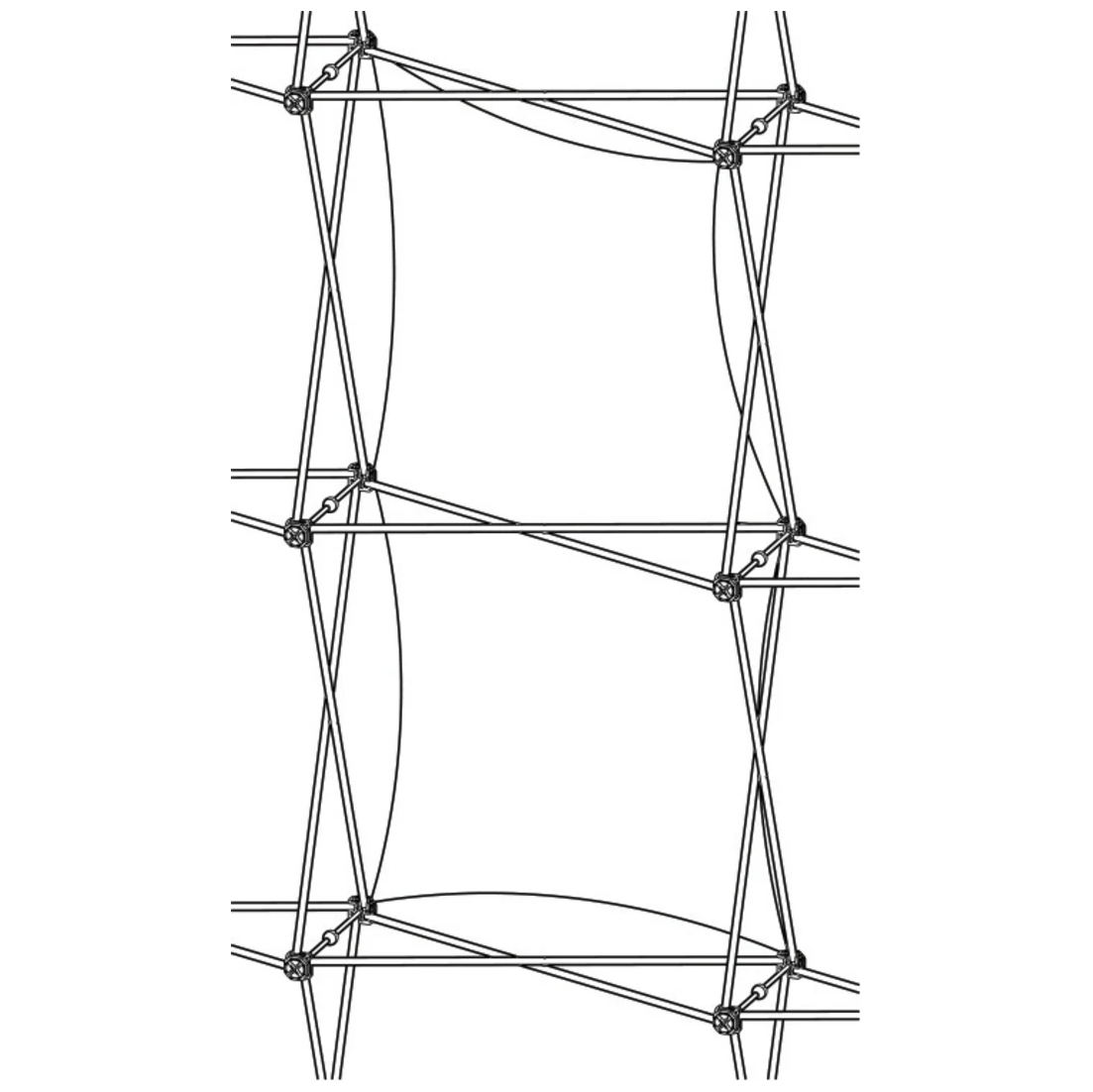 Xclaim (1x2 Quad) Single Twist Fabric Popup Display (Graphic Only)