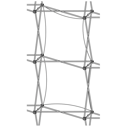 Xclaim (1x2 Quad) Single Twist Fabric Popup Display (Graphic Only)