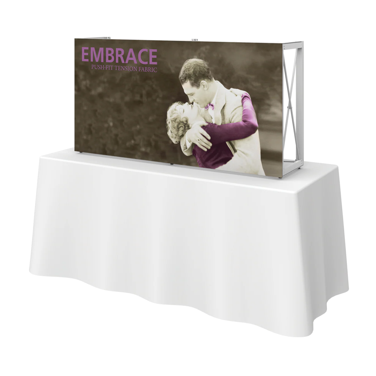 5ft x 2.5ft Embrace Tabletop Push-Fit Tension Fabric Display