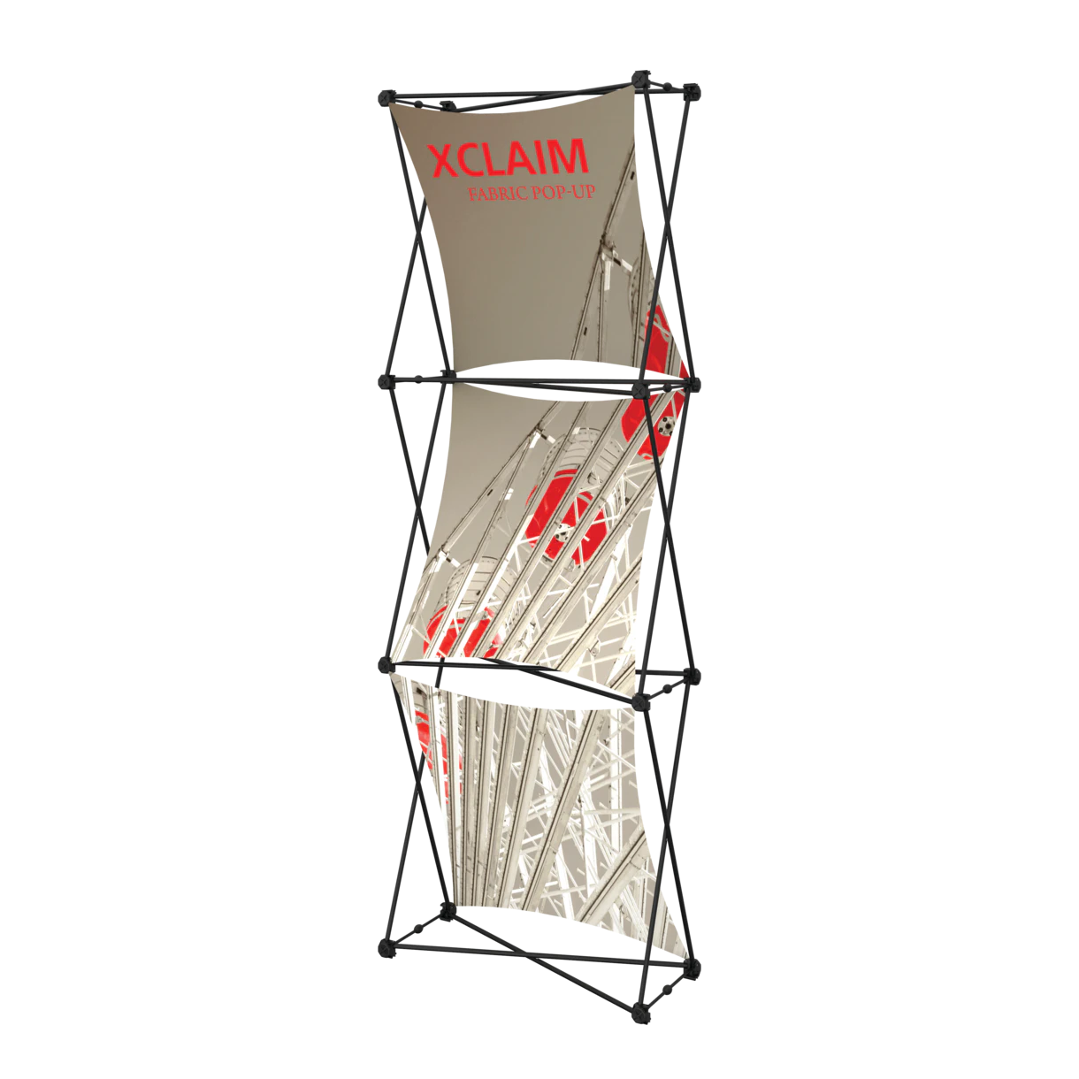 2.5ft x 8ft Xclaim Fabric Popup Display Kit 01