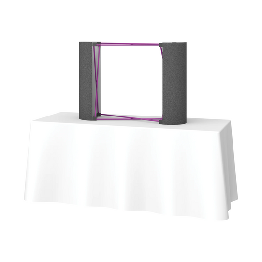4ft (1x1) Coyote Straight Tabletop Frame w/Fabric End Cap Kit (Fabric Package)