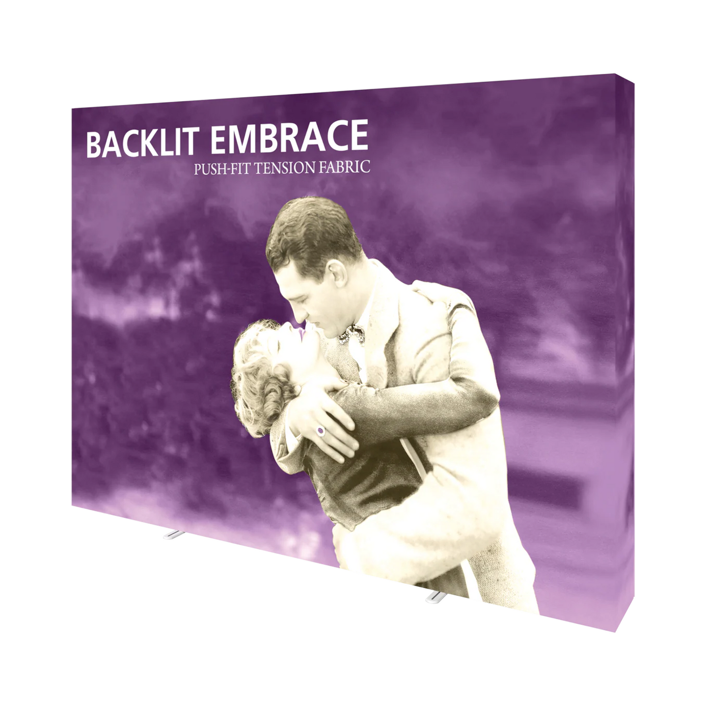 10ft x 8ft Embrace Backlit Square Push-Fit Tension Fabric Display Double-Sided (Graphic Package)