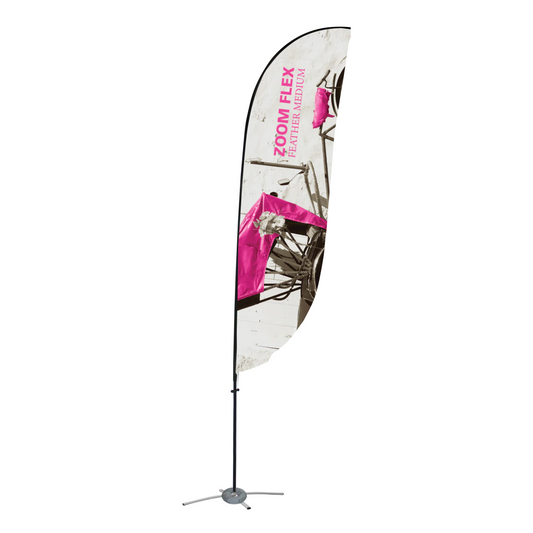 18ft Zoom Flex Extra Large Flag Feather Double-Sided (Graphic Package)