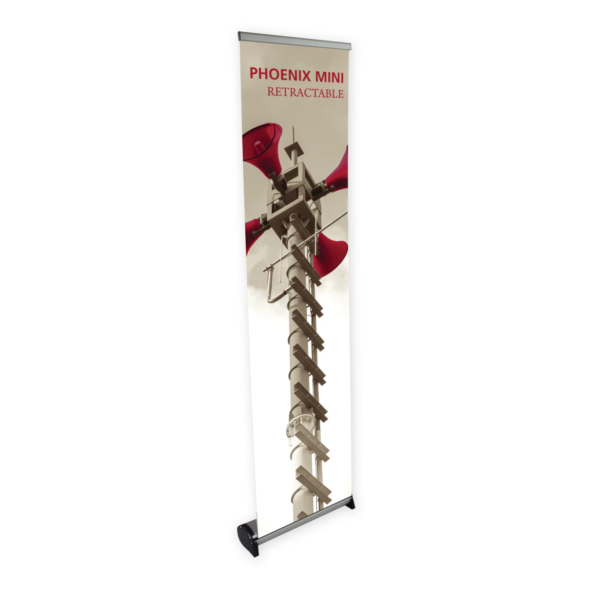 15.5in Phoenix Mini Full Height Retractable Banner Stand 3 pole (Vinyl Graphic Package)