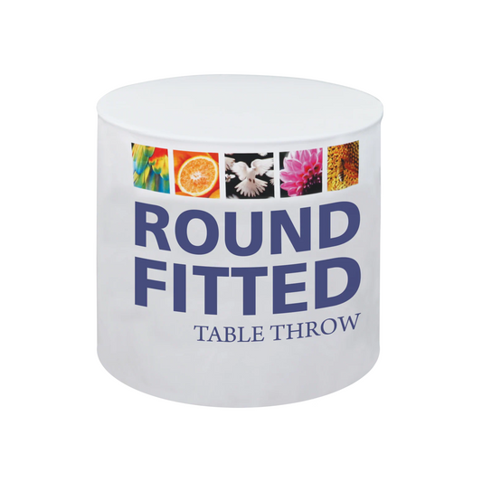 30in Round Premium Dye-Sub Table Fitted Throw (30in dia.)