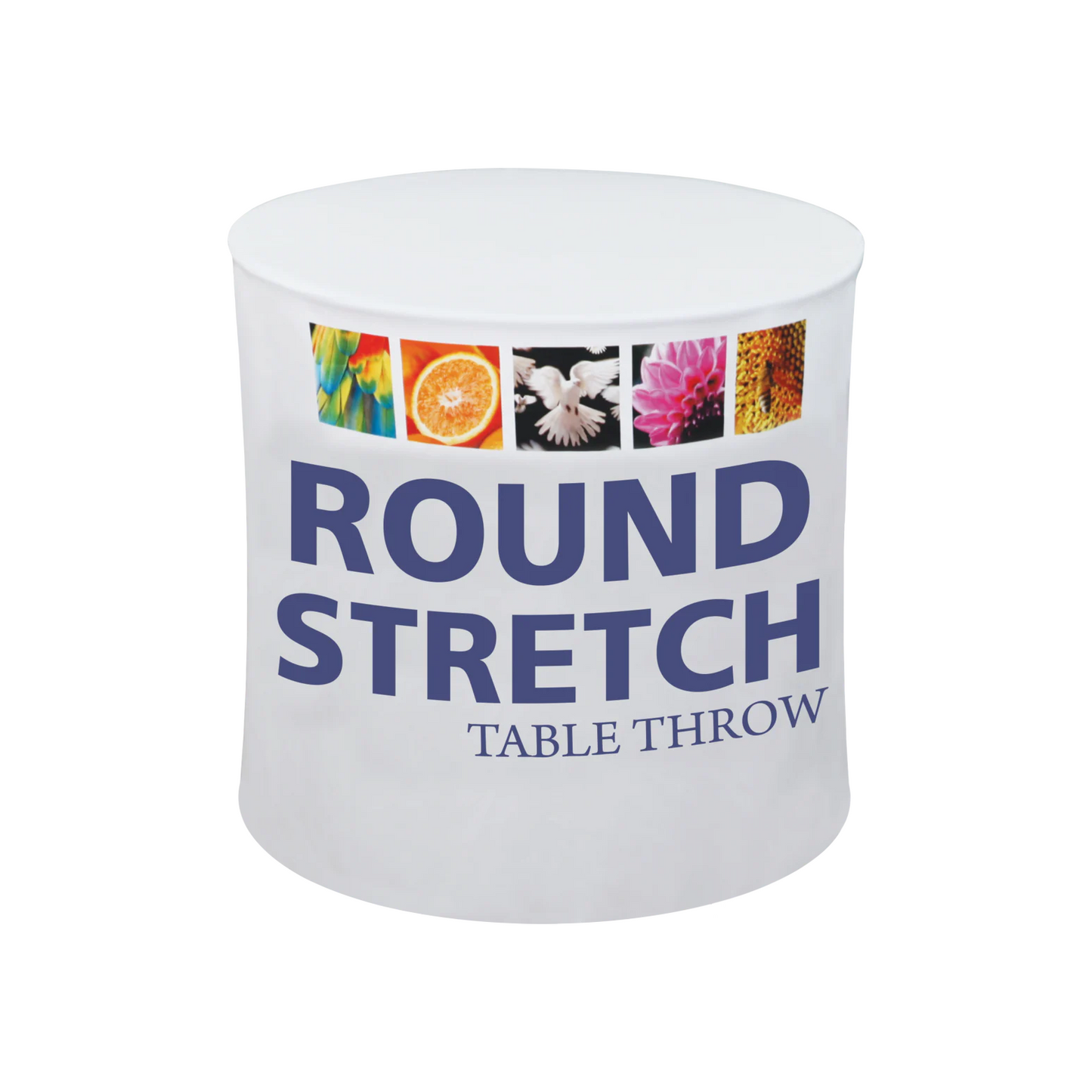 30in Round Premium Dye-Sub Table Stretch Throw (30in dia.)
