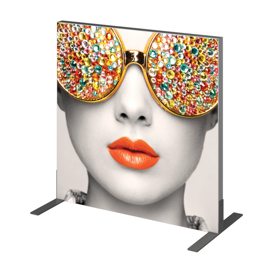 3ft x 3ft Vector Frame Square 01 Fabric Banner Display Double-Sided Blockout (Graphic Package)