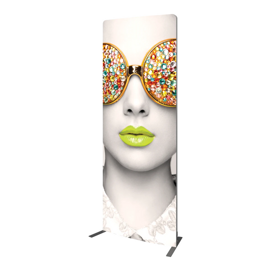3ft x 8ft Vector Frame Convex Curved 01 Fabric Banner Display Single-Sided (Graphic Package)