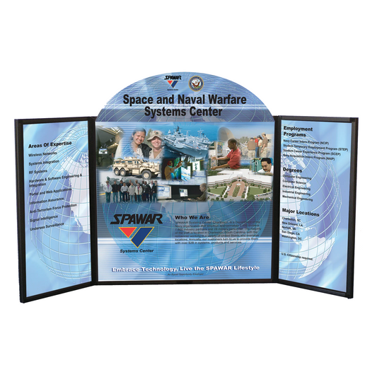 4ft x 2ft Voyager Maxi Tabletop Briefcase Display (Graphic Package)