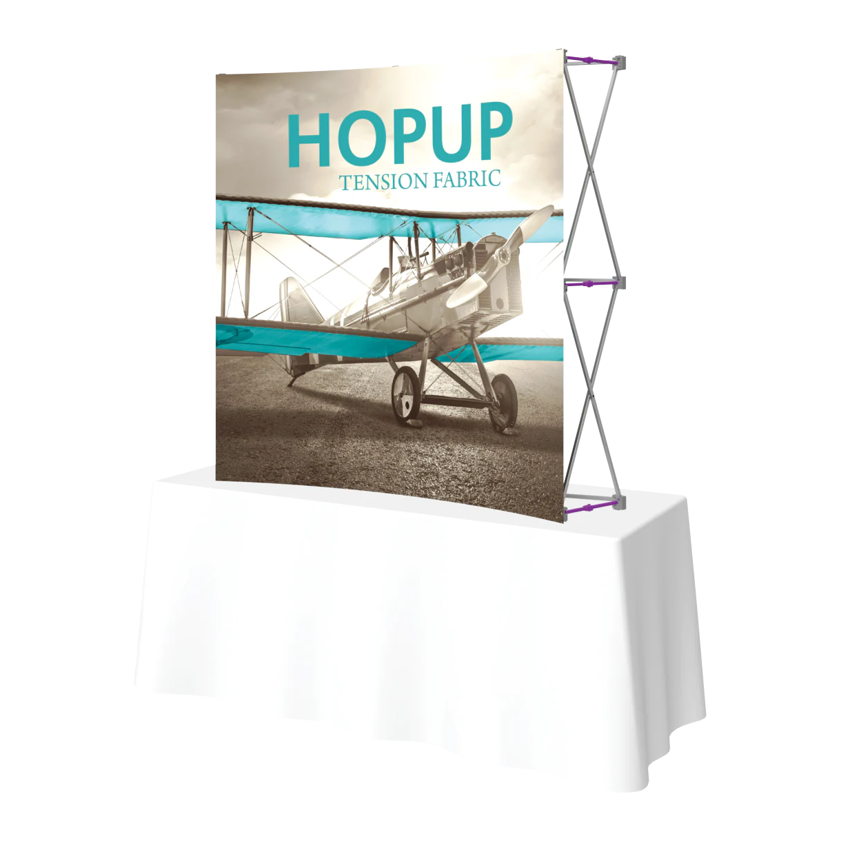 5.5ft x 5.5ft Hopup Curved Square Tabletop Tension Fabric Display