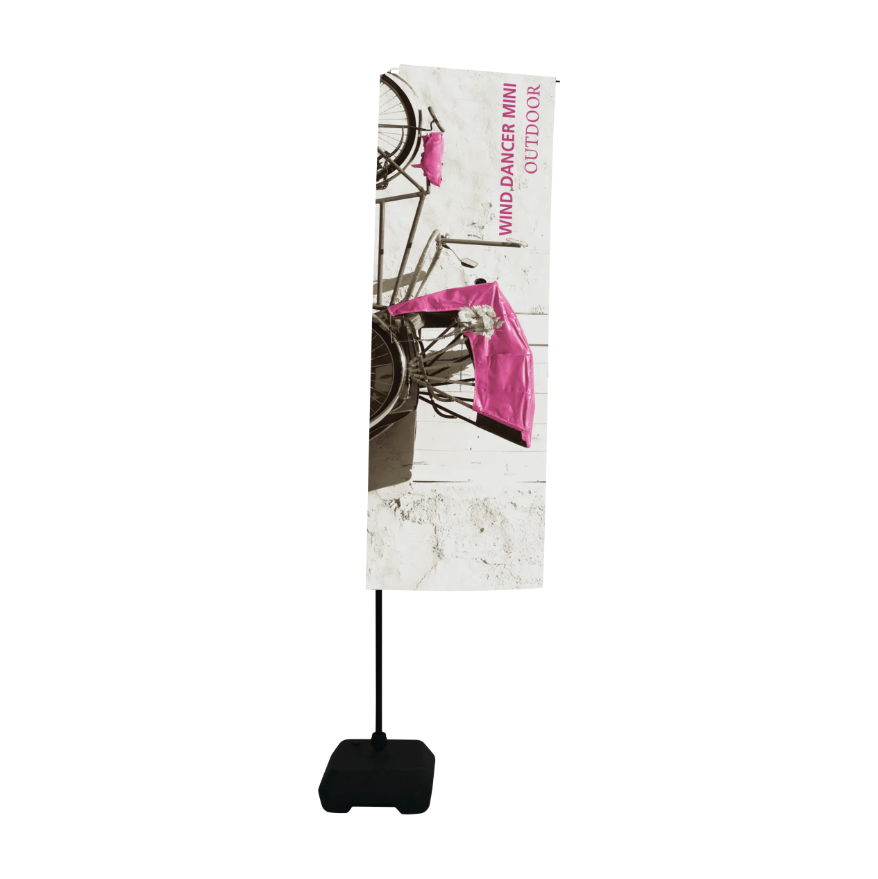 5ft - 8.5ft Adjustable Wind Dancer Mini Flag Double-Sided (Graphic Package)