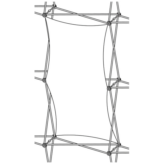 Xclaim (1x2 Quad) Vertical Thread Fabric Popup Display (Graphic Only)