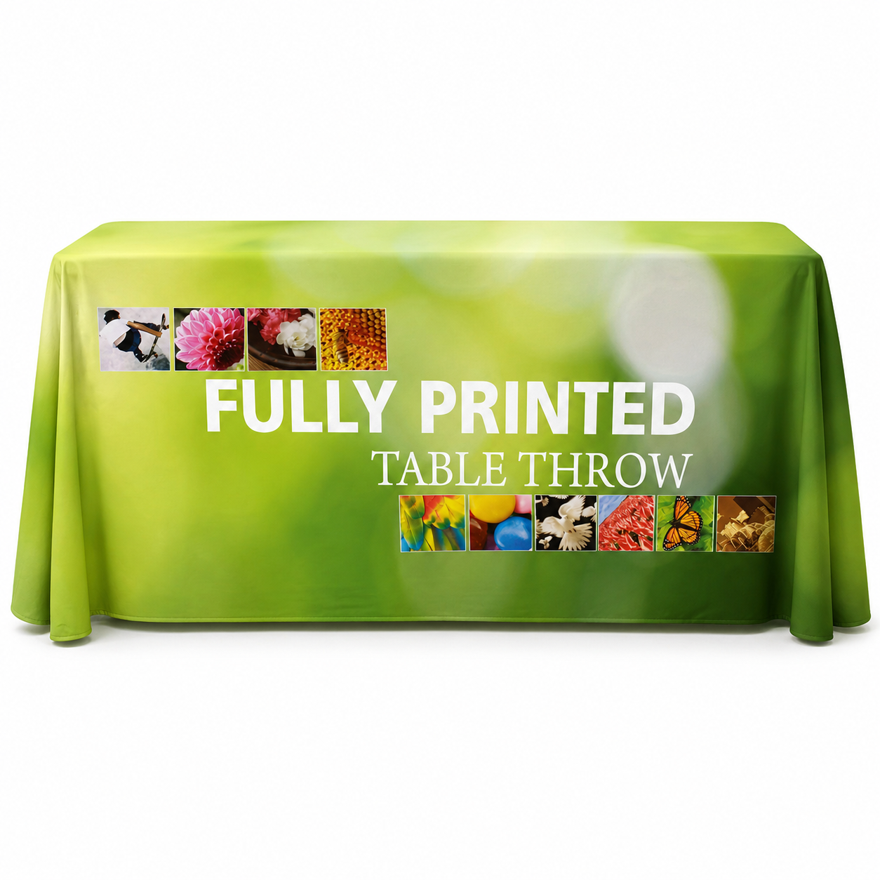 4ft Imprinted Premium Dye-Sublimated Table Throw Economy