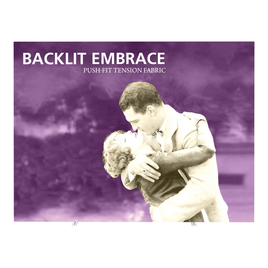10ft x 8ft Embrace Backlit Square Push-Fit Tension Fabric Display Graphic Replacement (w/o End Caps Graphic Only)