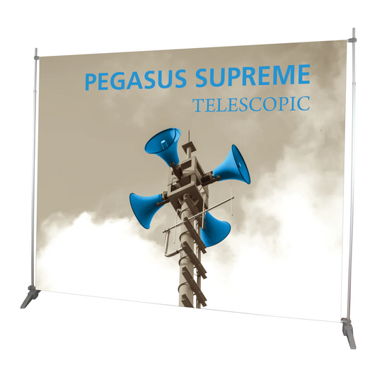 10ft x 8ft Pegasus Supreme Telescopic Banner Stand (Oxford Fabric Graphic Package)