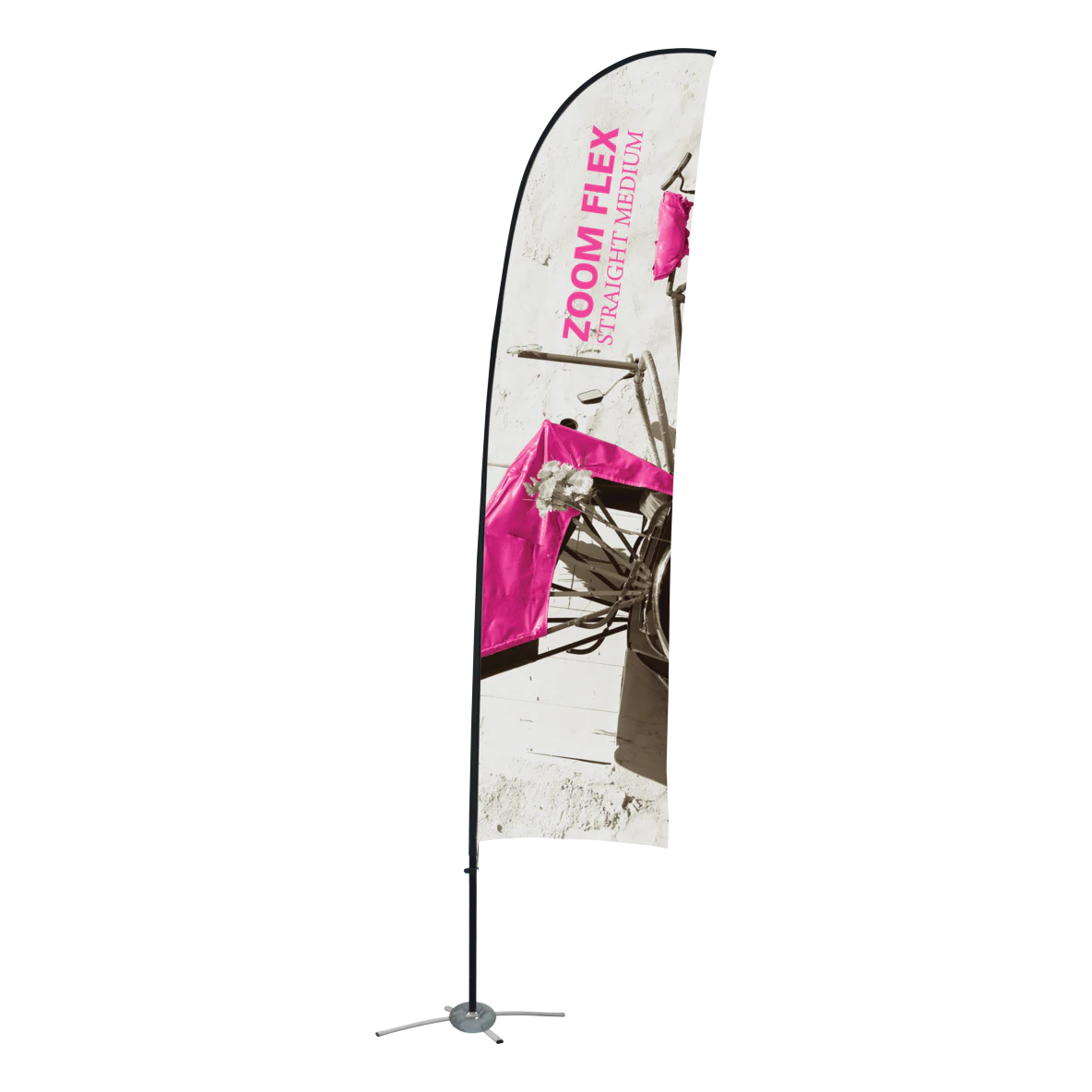 11ft Zoom Flex Medium Flag Straight Single-Sided (Graphic Package)