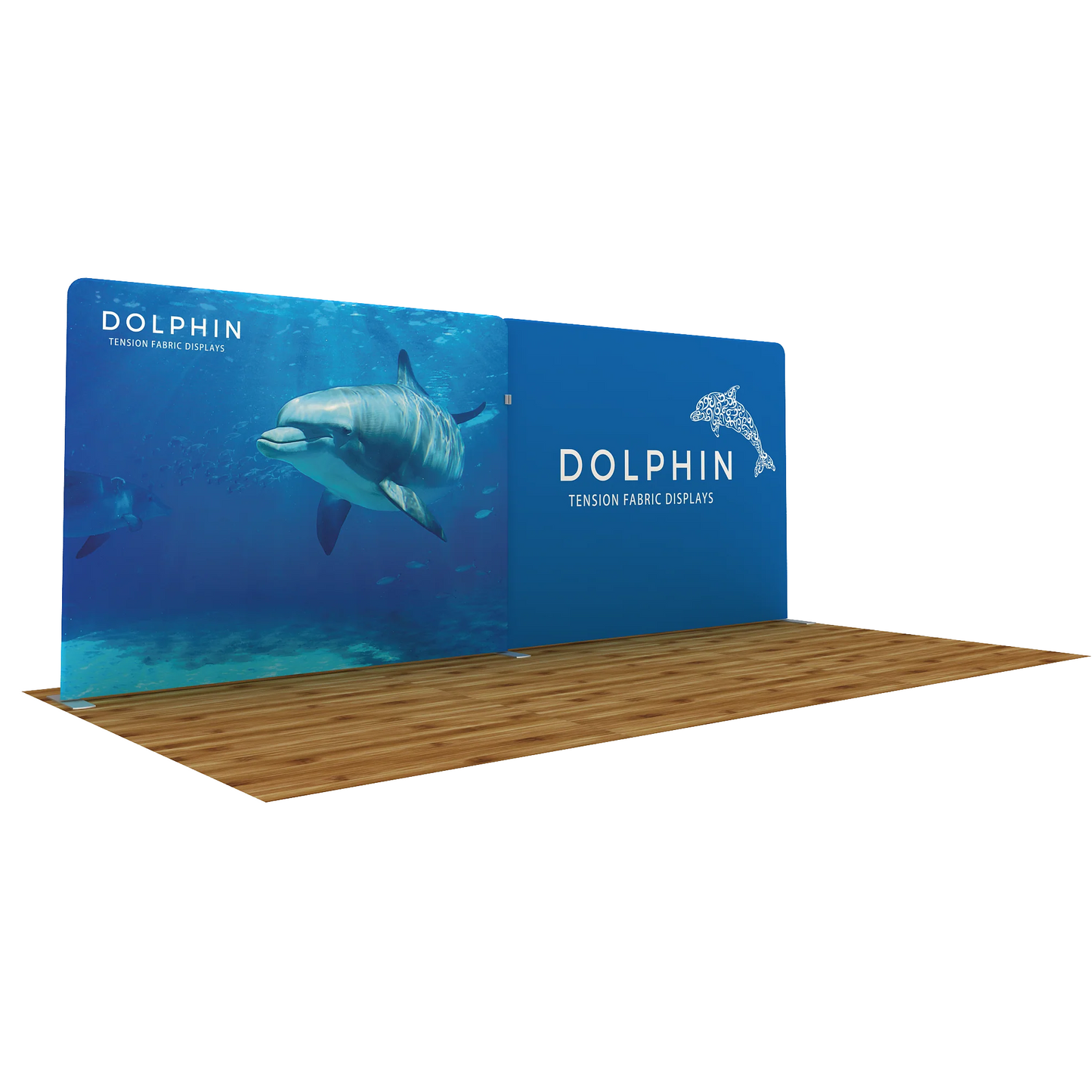 20ft WaveLine® Dolphin-A Media Double-sided Tension Fabric Display (Graphic Package)