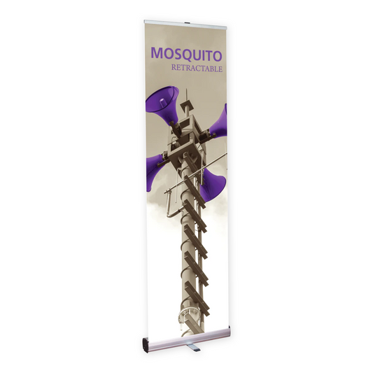 23.5in Mosquito 600 Retractable Banner Stand (Vinyl Graphic Package)