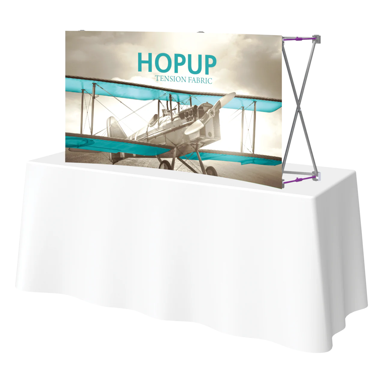 5.5ft x 2.5ft Hopup Curved Tabletop Tension Fabric Display