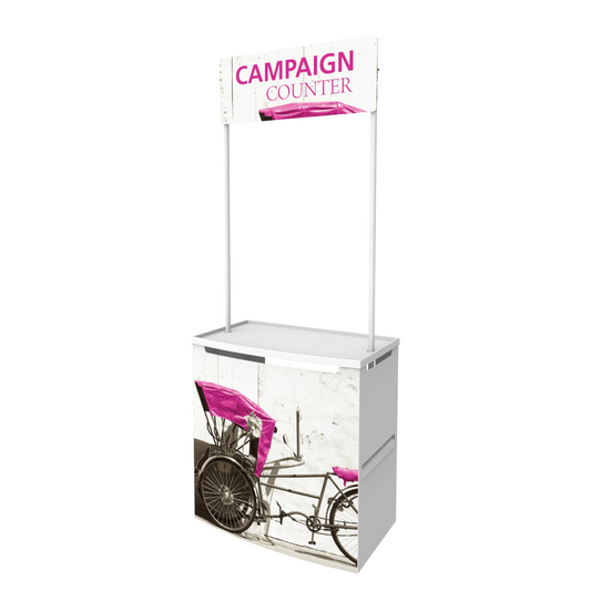3ft x 7ft Campaign Promotional Counter (Graphic Package)