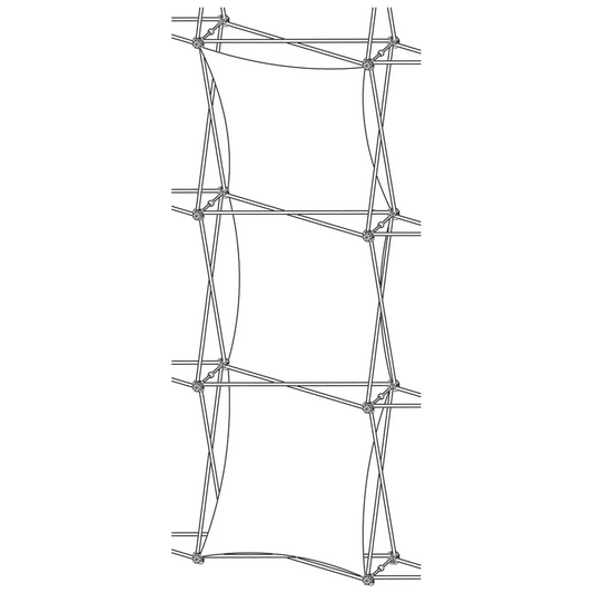 Xclaim (1x3 Quad) Double Thread Fabric Popup Display (Graphic Only)