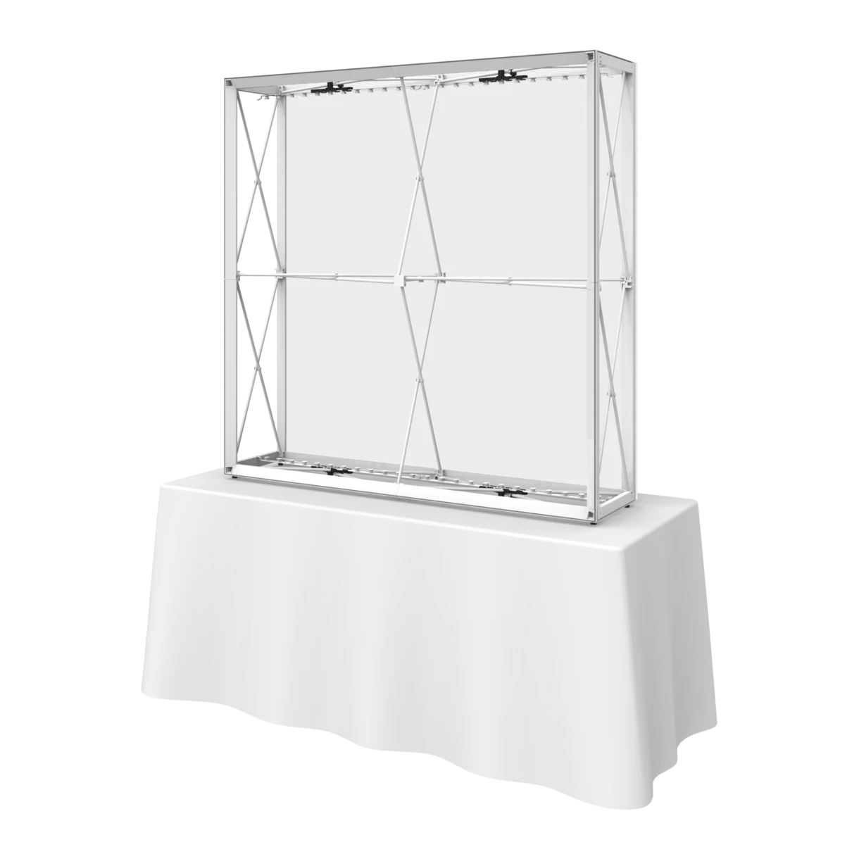 5ft x 5ft Embrace Tabletop Push-Fit Tension Fabric Display Unprinted Opaque Liner